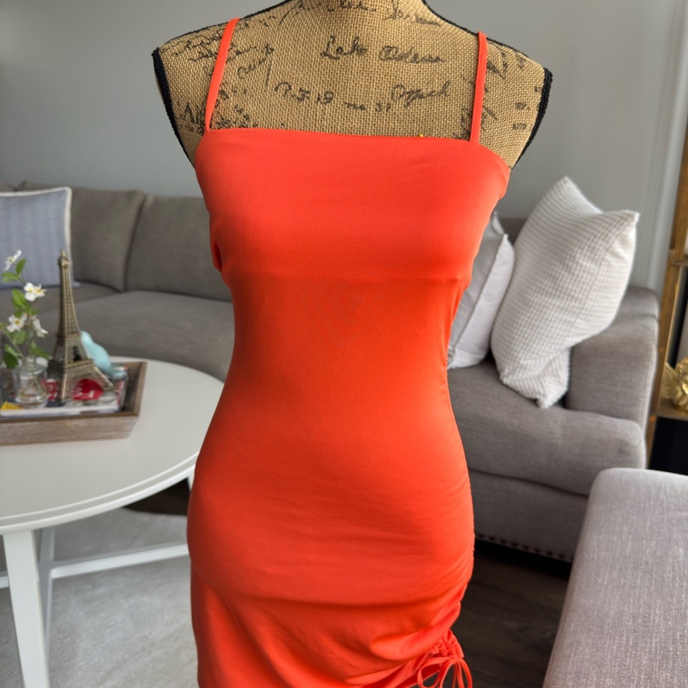 Elegant Red Spaghetti Strap Dress